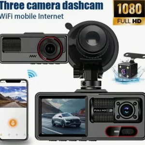 Cámara WiFi Automóvil HD 1080p Frontal, Interior y Trasera [No Incluye MicroSD]