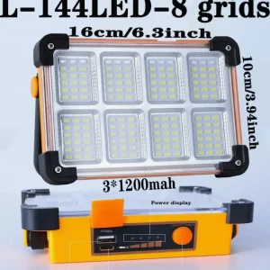 Potente Foco Solar de 144 LED 8 Celdas