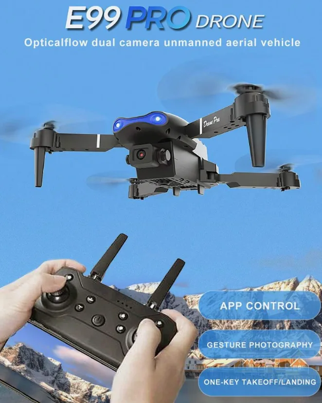 Drone Dual Cámara Wifi Control + Batería Recargable